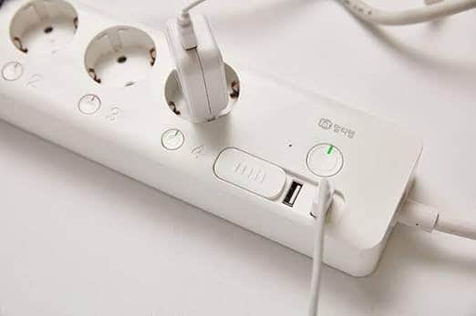 Copper Power Strip 16 Amp Import Out Four Outlets And 2 Usb Ports/Internal Protection On Each Port And Separate Control Touch Button Made In Korea