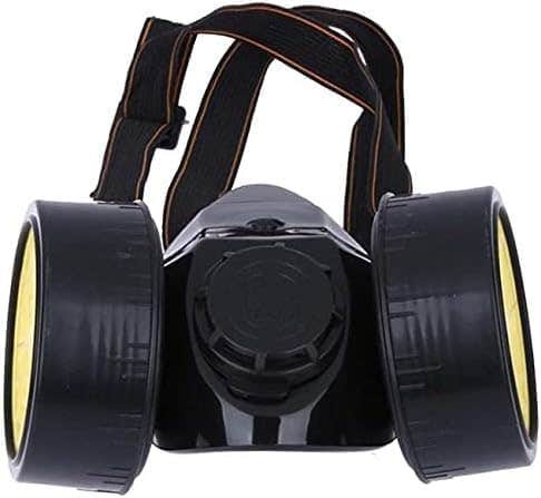 Unisex PVC Anti Dust Paint Respirator Protection Mask - Black
