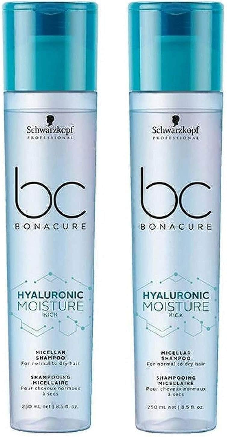 Schwarzkopf Professional Hyaluronic Moisture Kick Micellar Shampoo Bonacure for Normal and Dry Hair 250 ml = 500 ml each 2 pcs
