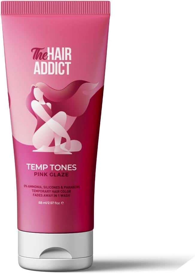 The Hair Addict Pink Glaze Temporary Hair Colorant - Vibrant Pink Hue