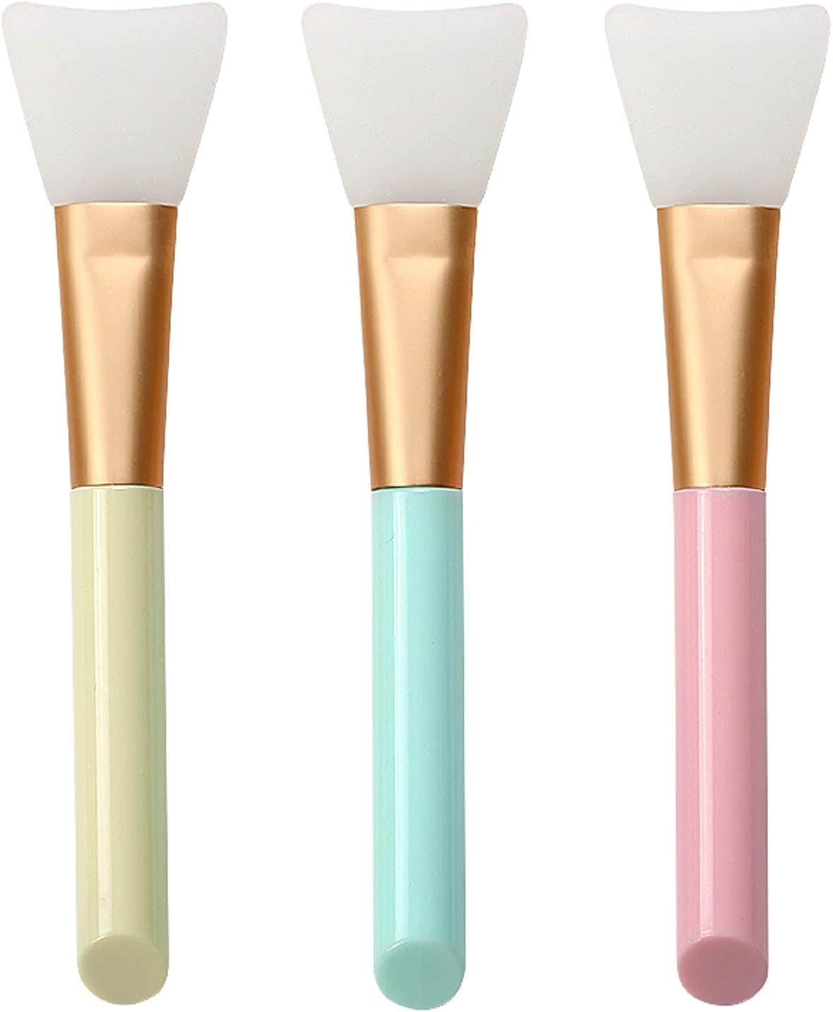 3PCS Silicone Face Mask Brush, Mask Beauty Tool Soft Silicone Facial Mud Mask Applicator Brush Hairless Body Lotion And Body Butter Applicator Tools