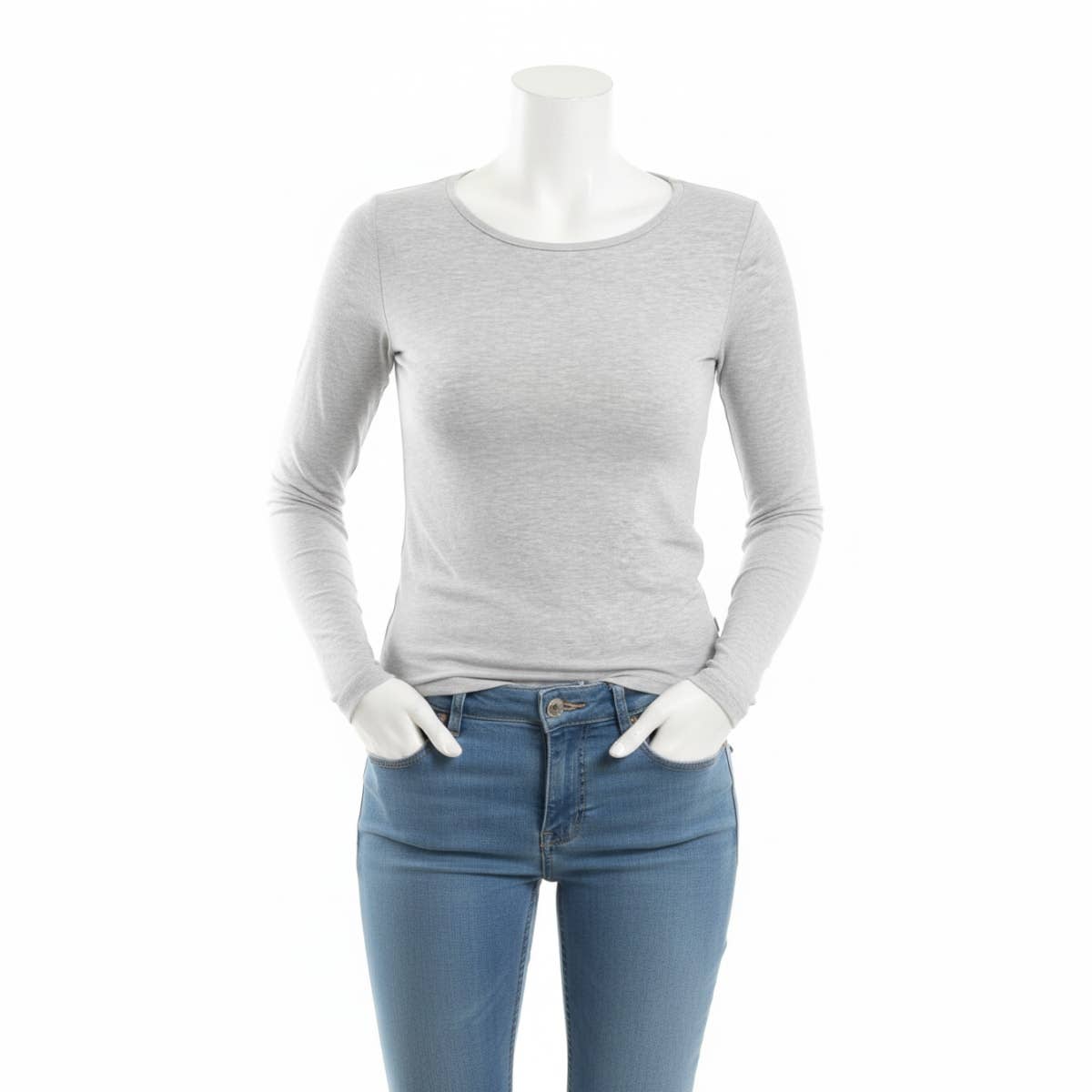 Generic Long Sleeve Round Neck Basic Crew Top - New Arrival