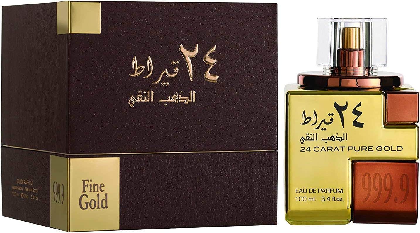Lattafa 24 Carat Pure Gold Unisex Eau De Parfum 100ml Oriental Vanilla Fragrance