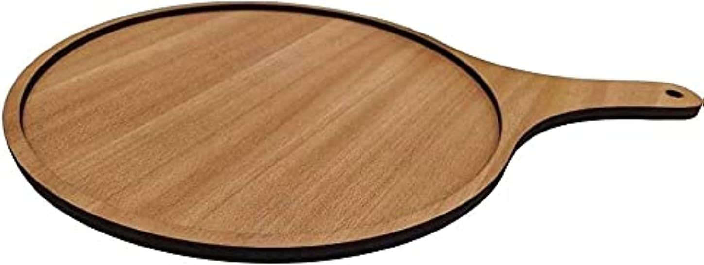 Wooden Round Paddle Pizza Board (Brown)
