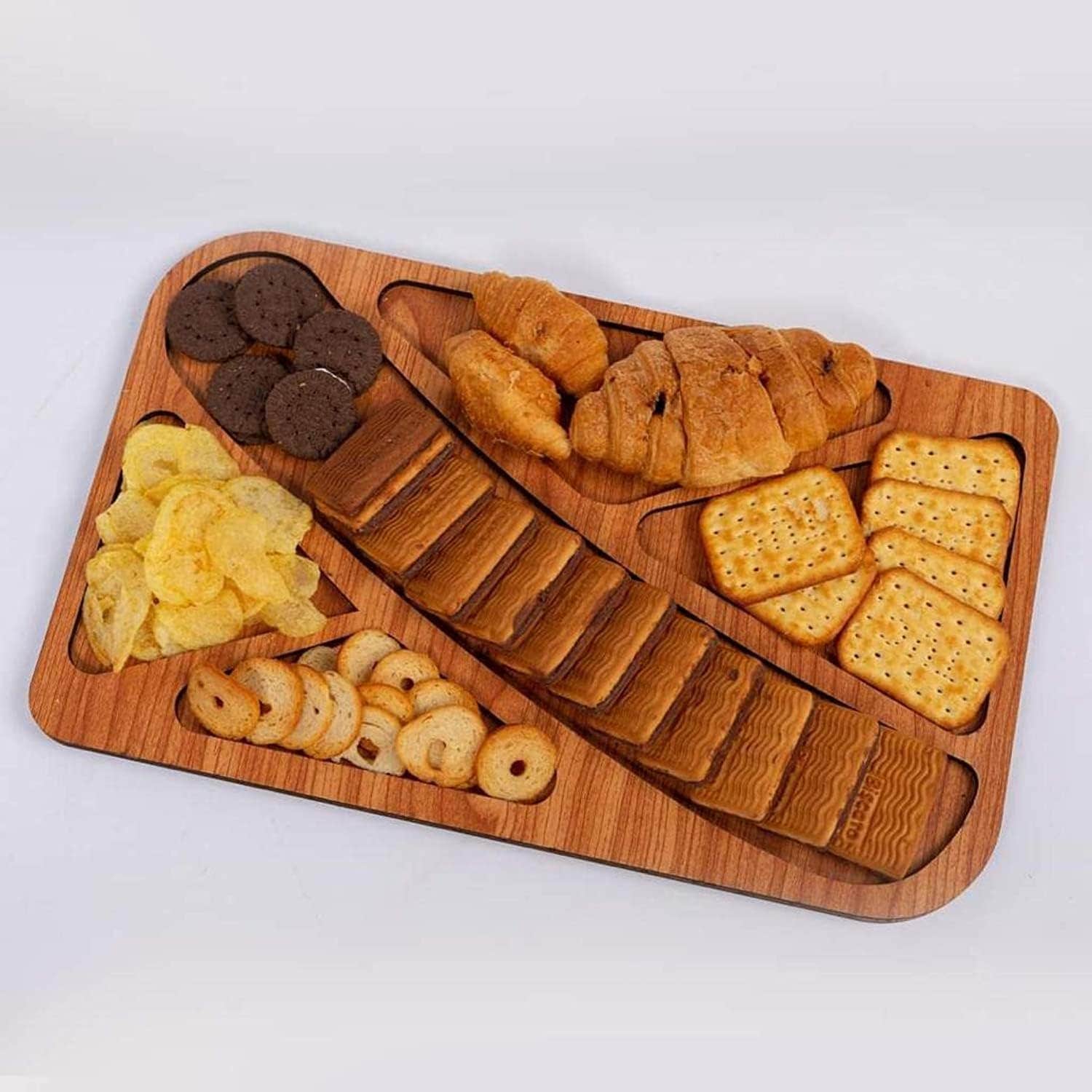 Wooden Tasley Plate - Brown - Rectangle