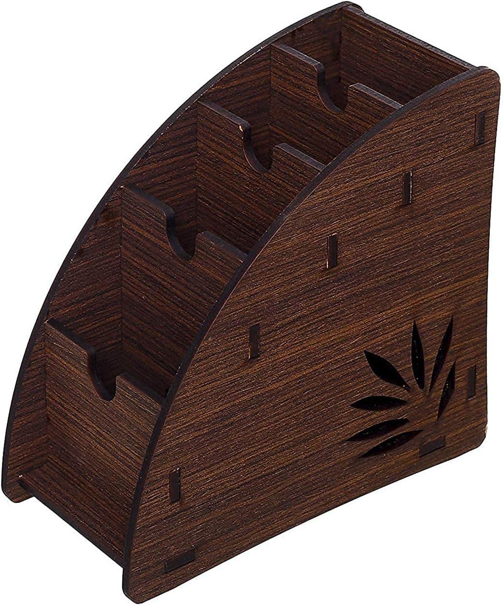 Wooden Remote Control Holder - Brown