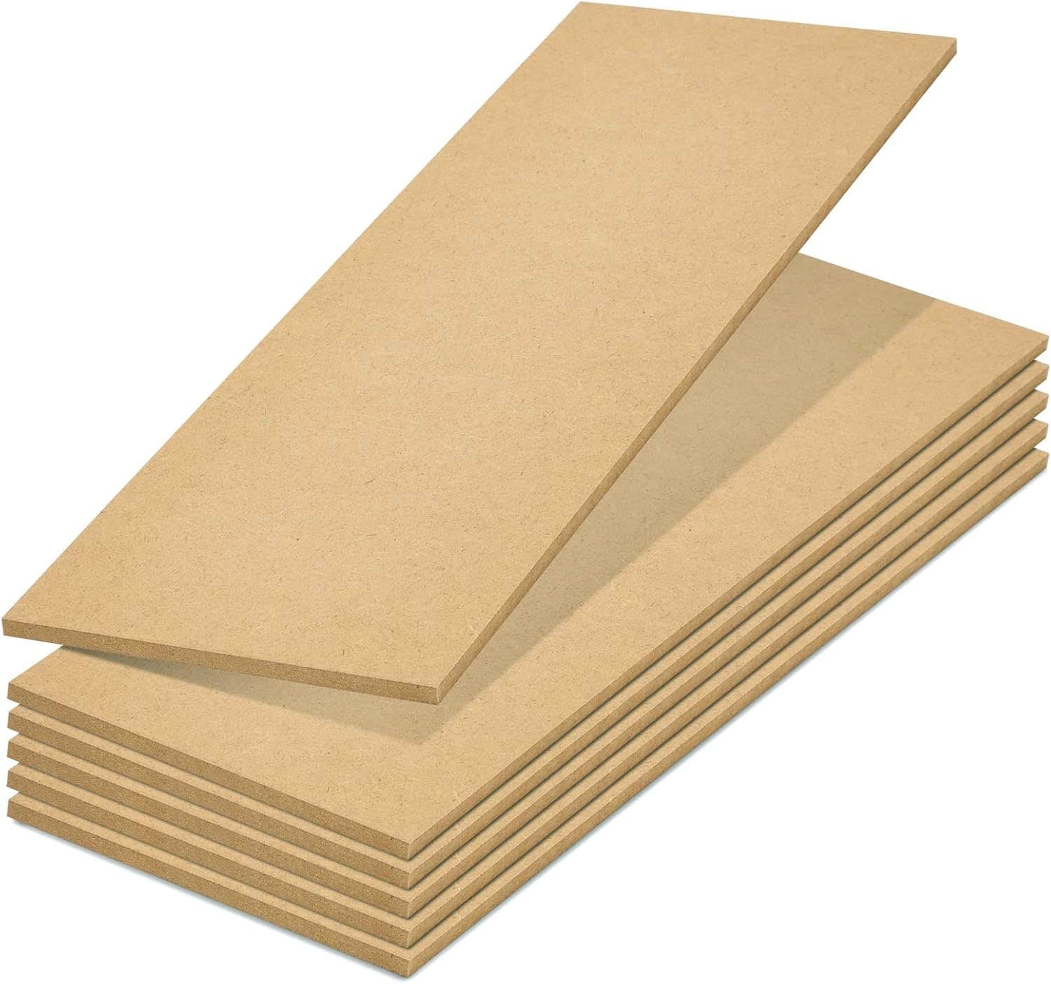 Bright Creations MDF Board, Chipboard Sheets for Crafts (5 x 15 in, 6-Pack)