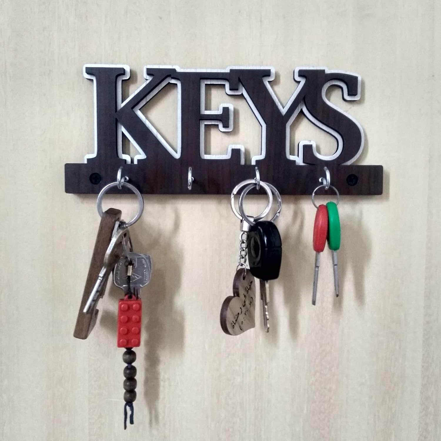 Wooden Wall Key-Chains Holder - 9x23cm