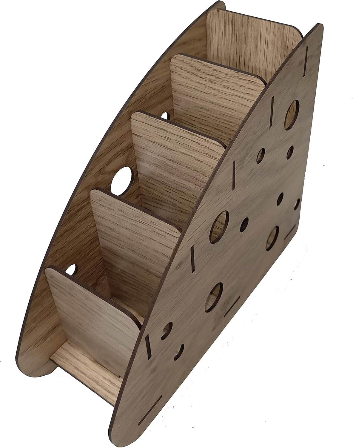 Elbanhawe Wood Remote Control Holder - 4 Rack - Beige 001
