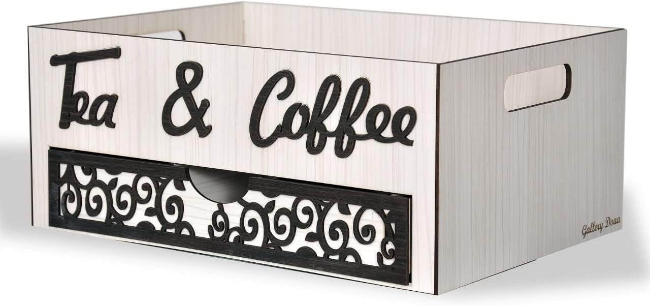 Doaa Gallery - Cup holder with drawer for storing tea and coffee