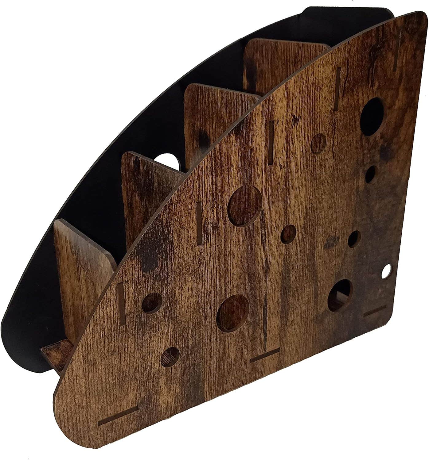Elbanhawe Wood Remote Control holder - 4 rack - Brown 002