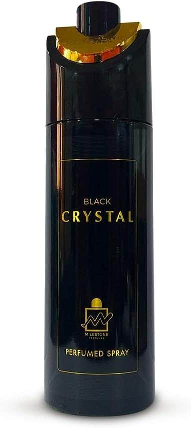 Milestone Black Crystal Body Spray for Women 200ml - Long-Lasting Luxury Fragrance