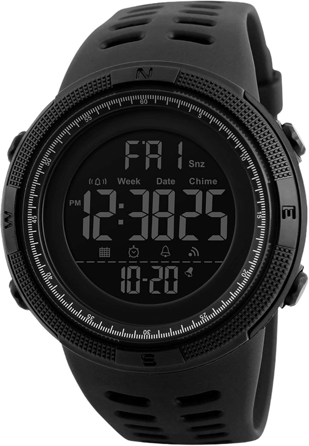 SKMEI Men's Waterproof Digital Sports Watch with LED, Stopwatch and Alarm