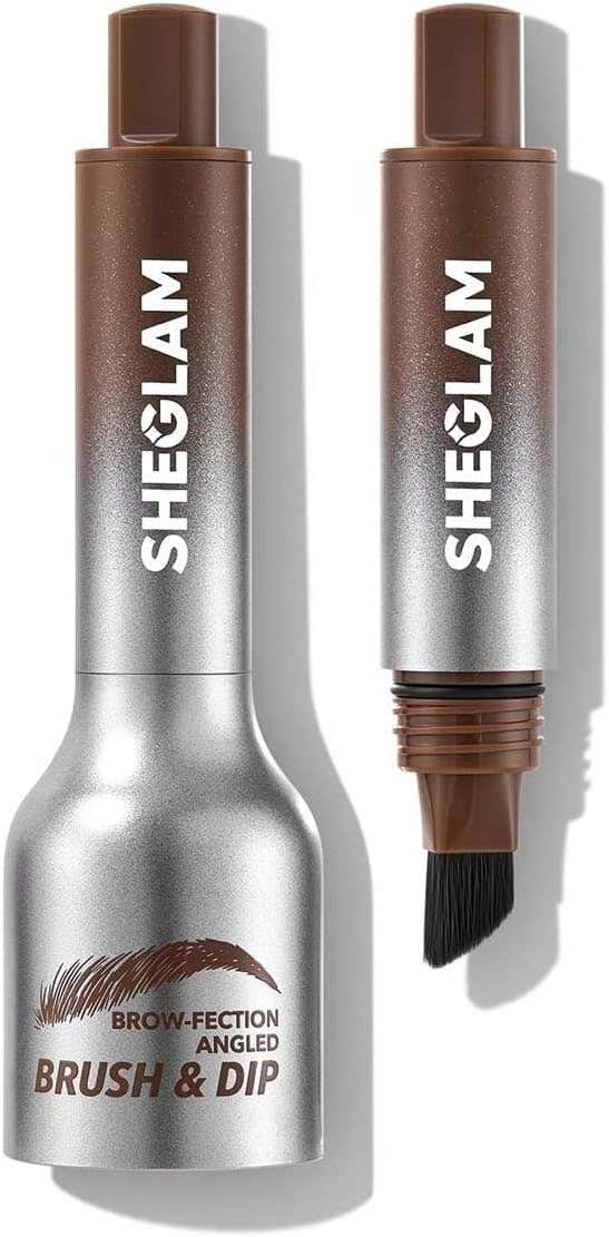 SHEGLAM Brow-Fection Angled Brush & Dip in Auburn - Precise Application & Rich Color
