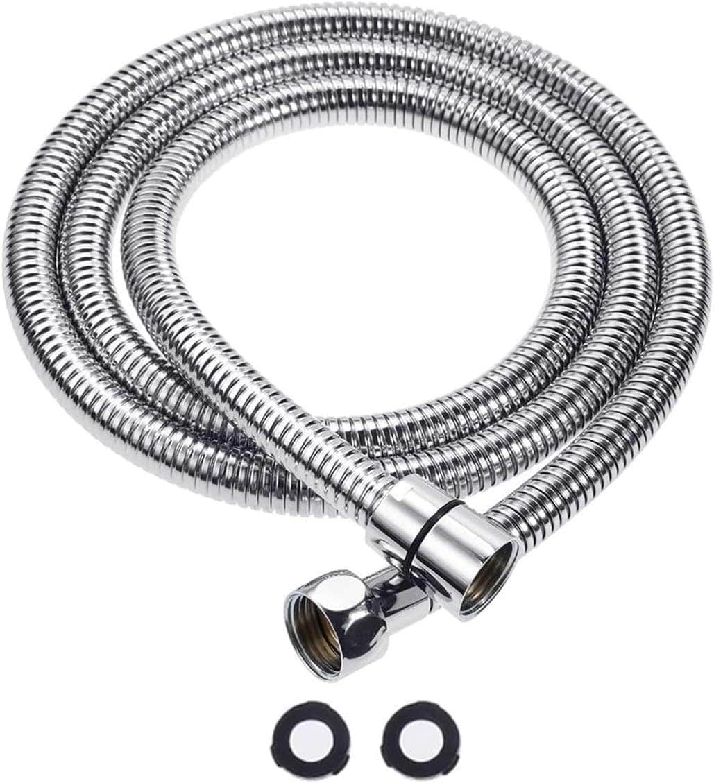 MKB Stainless Steel Anti-Kink Shower Hose for Hand Held Shower Heads - 1.5m
