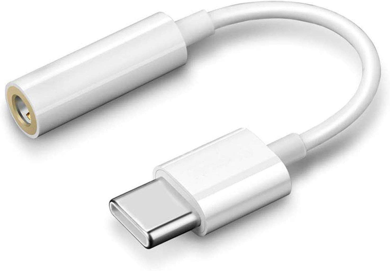Type-C to 3.5mm Audio Jack Adapter for Type-C Devices - White