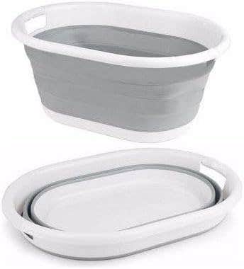 Foldable Laundry Basket - White * Grey - Generic - 200g - In Stock