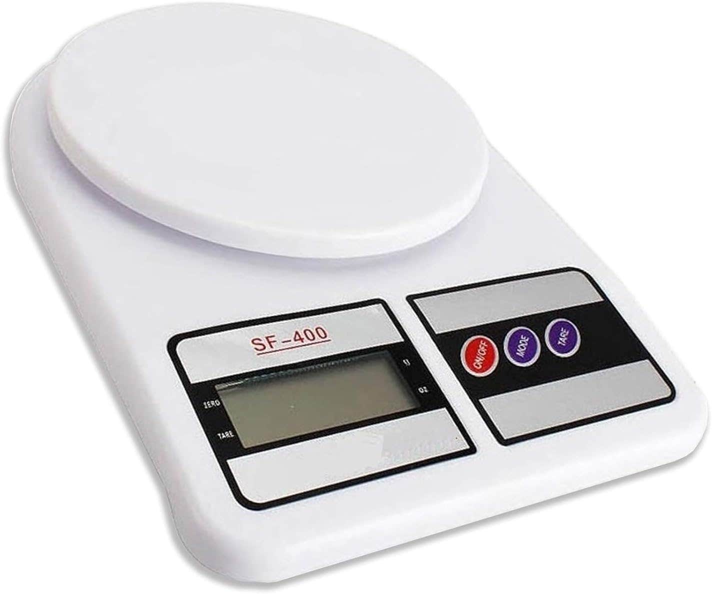Lcd Screen Digital Display Kitchen Food Scale For Baking And Cooking - Sf-400 10Kg / 1G White Precision Scale - Lightweight And Durable Design Boxed