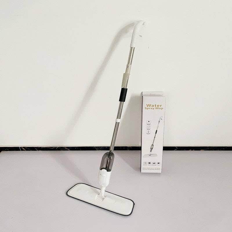 Parquet mop with water spray, suitable for all types of floors, easy to use, white