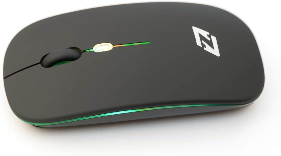 Generic Wireless Rechargeable Mouse - Ultra Slim, Silent Click, USB-C Charging, LED Scroll Wheel - Black