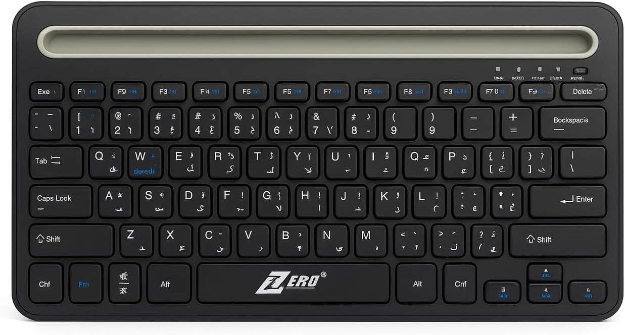 Wireless Membrane Keyboard - 78 Keys, 2.4G & Bluetooth 5.0, Rechargeable - Generic, Ergonomic, Slim Frame