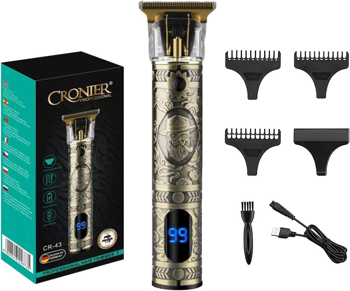 Cronier CR-43 Gold Beard Trimmer with Lithium Battery
