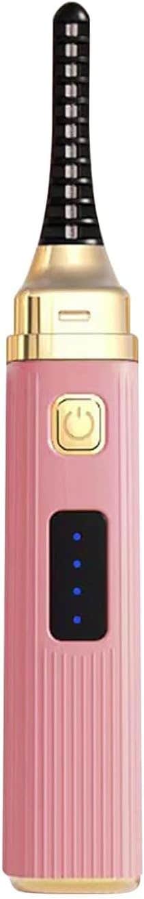 Heated Eyebrow Trimmer, LCD Display, 2 Temperature Modes, Painless Hair Removal (Pink)