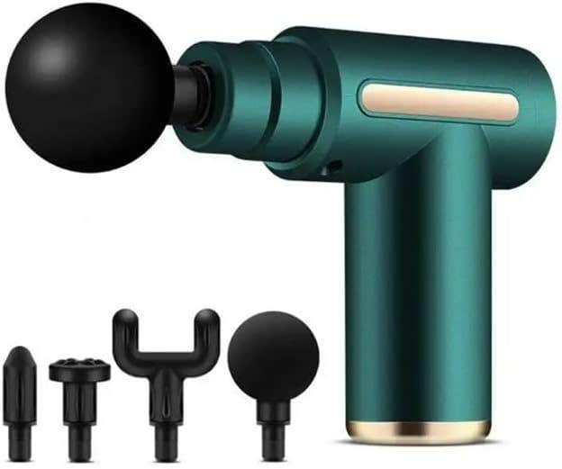 Portable Mini Massage Gun with 4 Heads, LCD Display, 6 Gears Speed - Muscle Pain Relief & Recovery