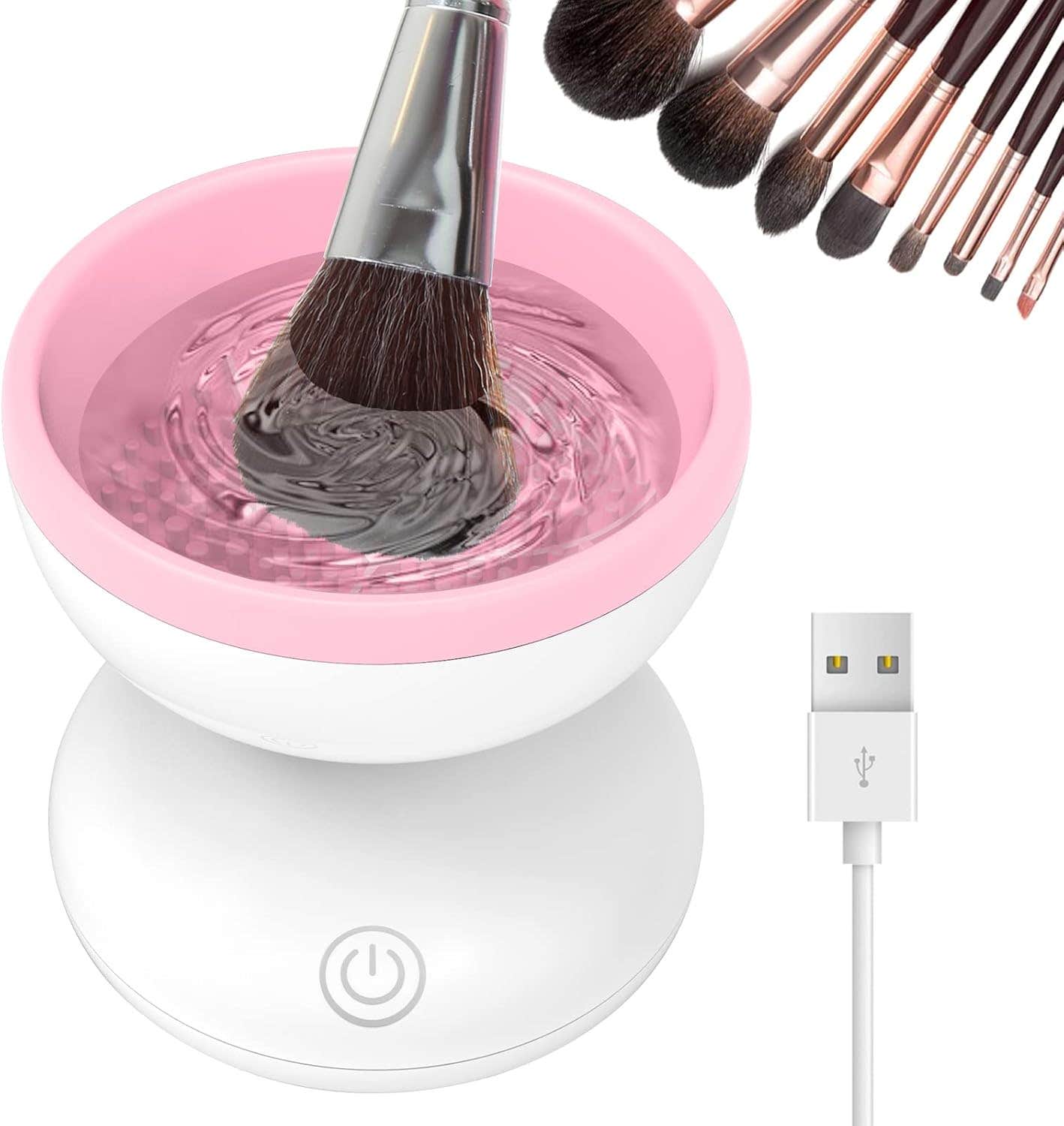 Luxiv Electric Makeup Brush Cleaner Machine - Silicone Bristles
