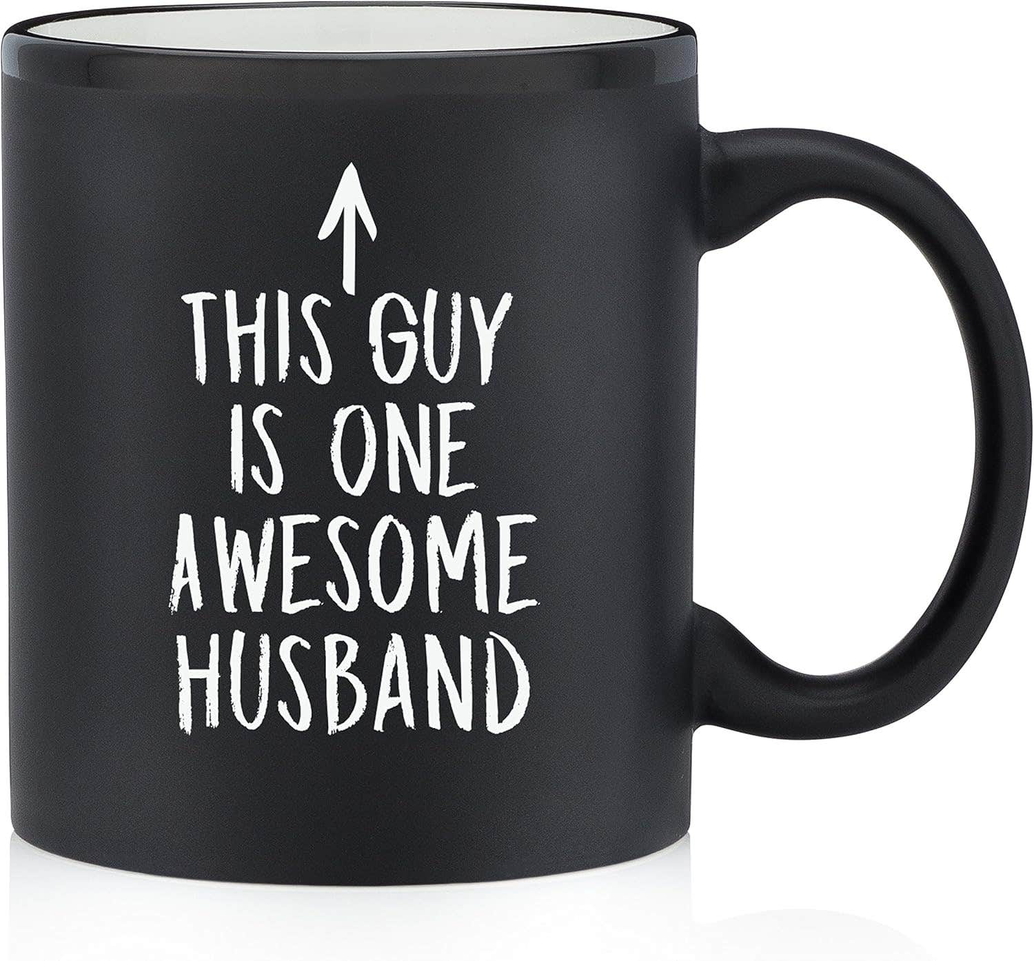 Wittsy Glassware and Gifts Funny Husband Coffee Mug - Anniversary & Valentine's Day Gift - 11oz Black Ceramic Cup