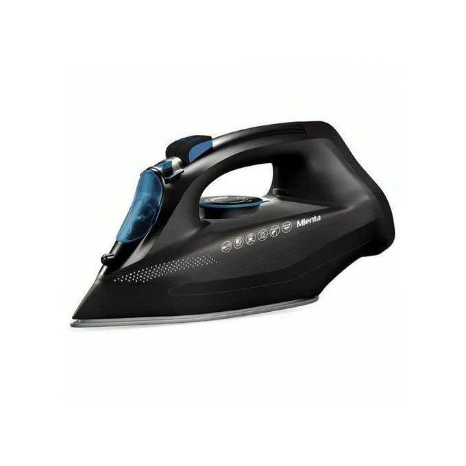 Mienta Steam Iron with Ceramic Soleplate, 2400 Watts - Black Blue