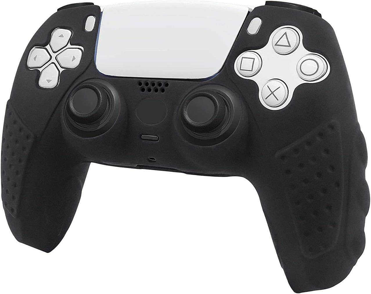 Anti-Slip Silicone Skin Protective Cover Case for Playstation 5 DualSense Wireless Controller - Black