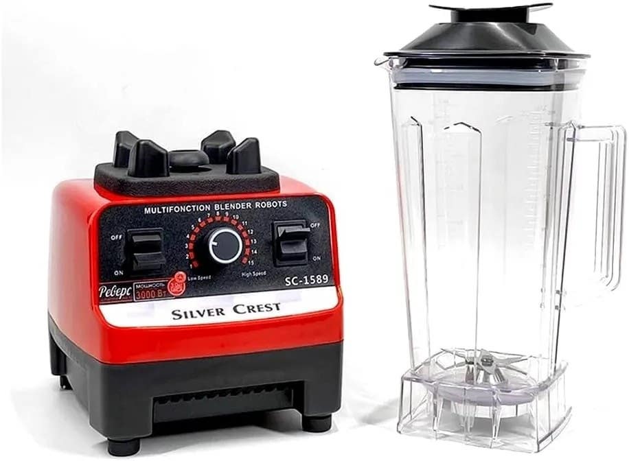 Silver Crest 2-in-1 Electric Food Blender, 7500 Watts, Red. Capacity: 2 Liters