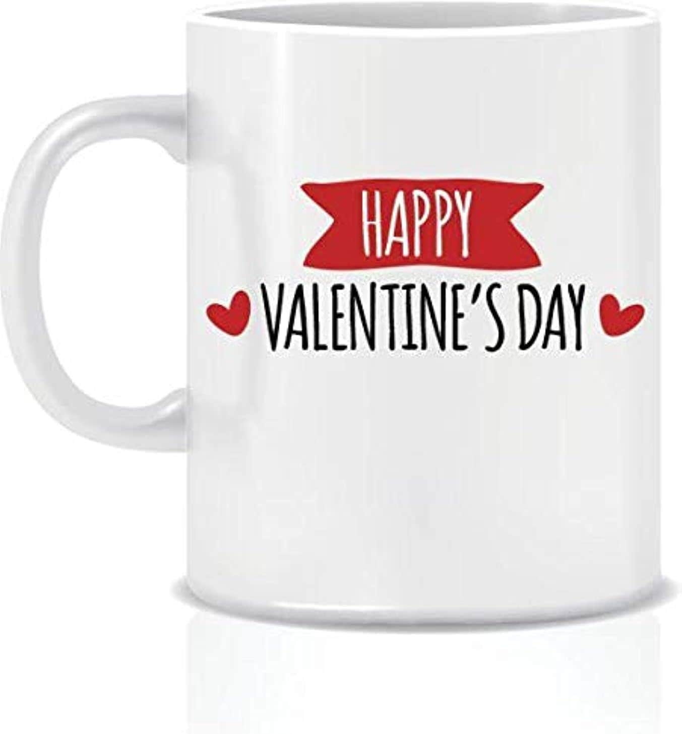 Papeyone White Ceramic Valentine's Day Mug - Microwave Safe