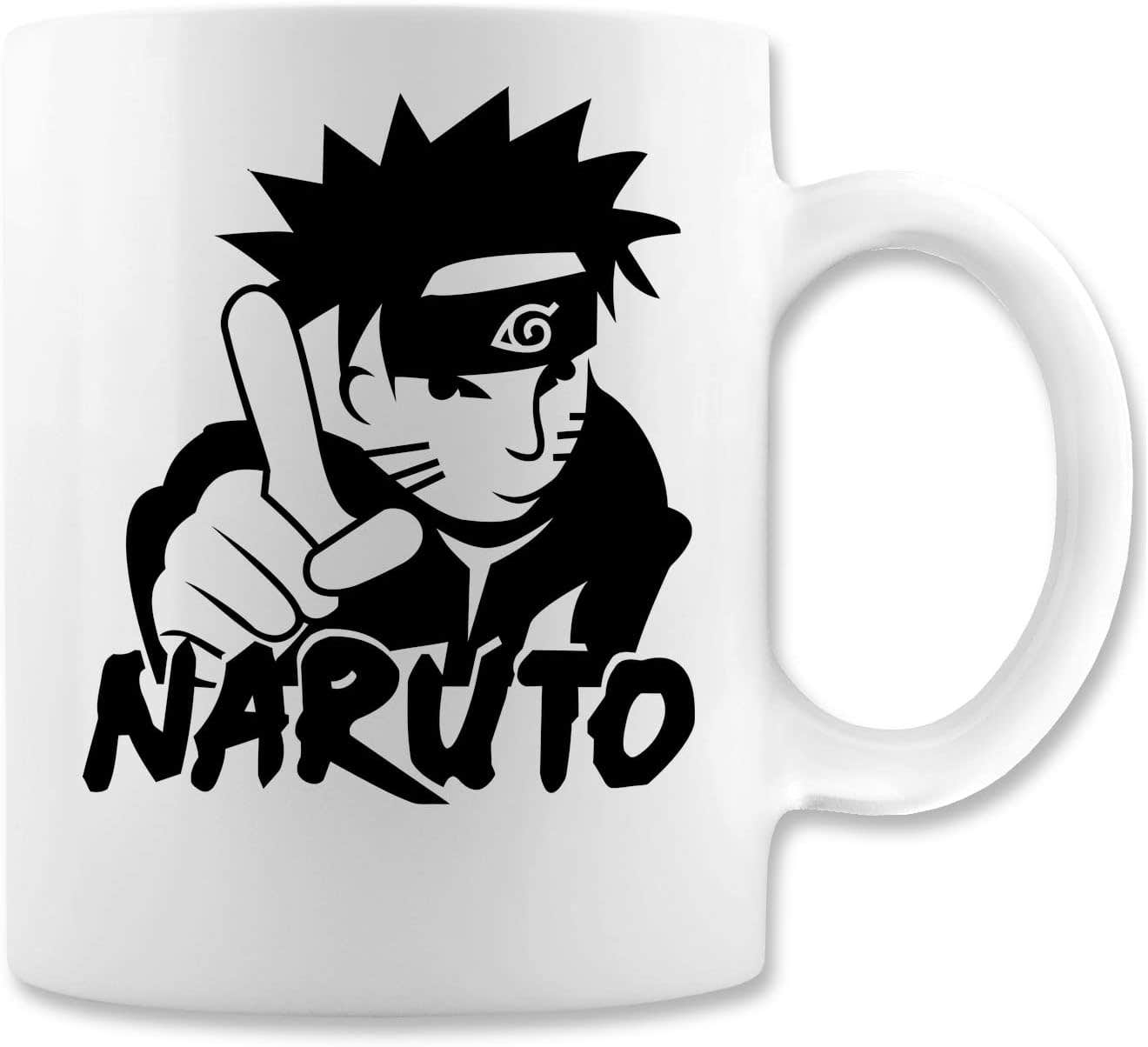 Generic RaMedia Naruto Ceramic Coffee Mug - 325ml, White - Microwave Safe