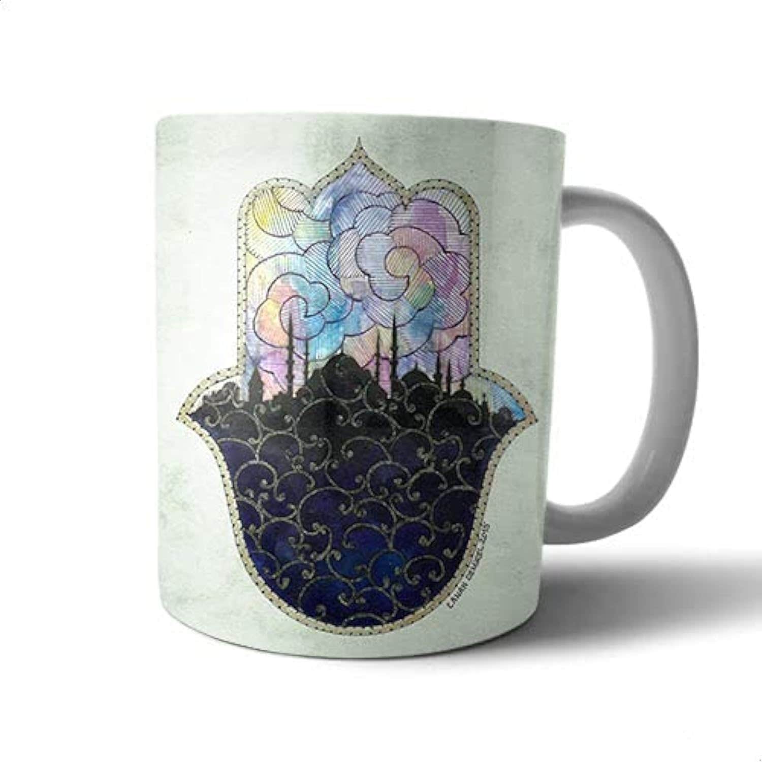 Bit Hosny Ceramic Mug - Modern Letters Theme - Hand Wash Only