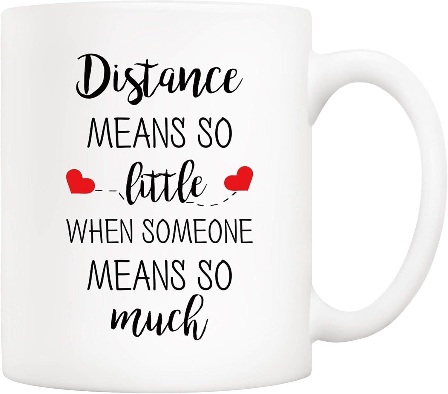 Long Distance Relationship Christmas Coffee Mug - Ceramic, 350ml Capacity - White