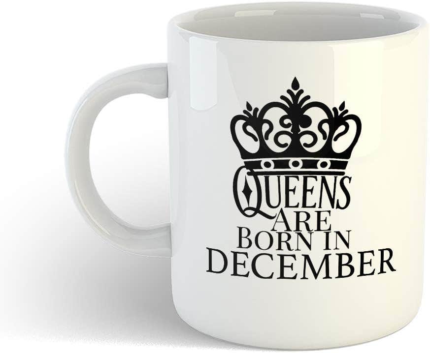 iKraft December Born Printed Coffee Mug - 11 Oz White Ceramic