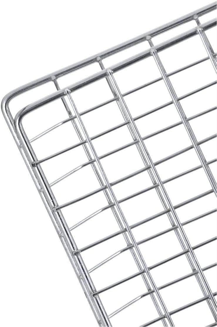 "Premium Grills", Effective BBQ Grill Net Made of Nickel Chrome, Strong Meat Grilling, 40 x 30 cm Rectangular Design, Perfect for Chicken and Lil Generic