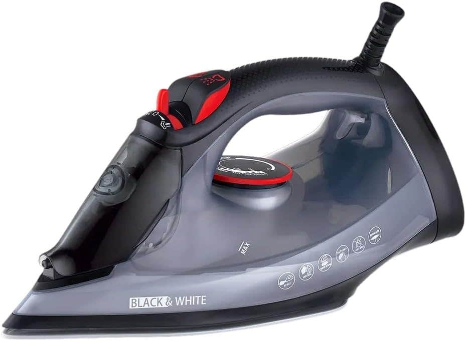 Black&White SI-2600 2600W Powerful Steam Iron, 600 ml Water Tank Capacity