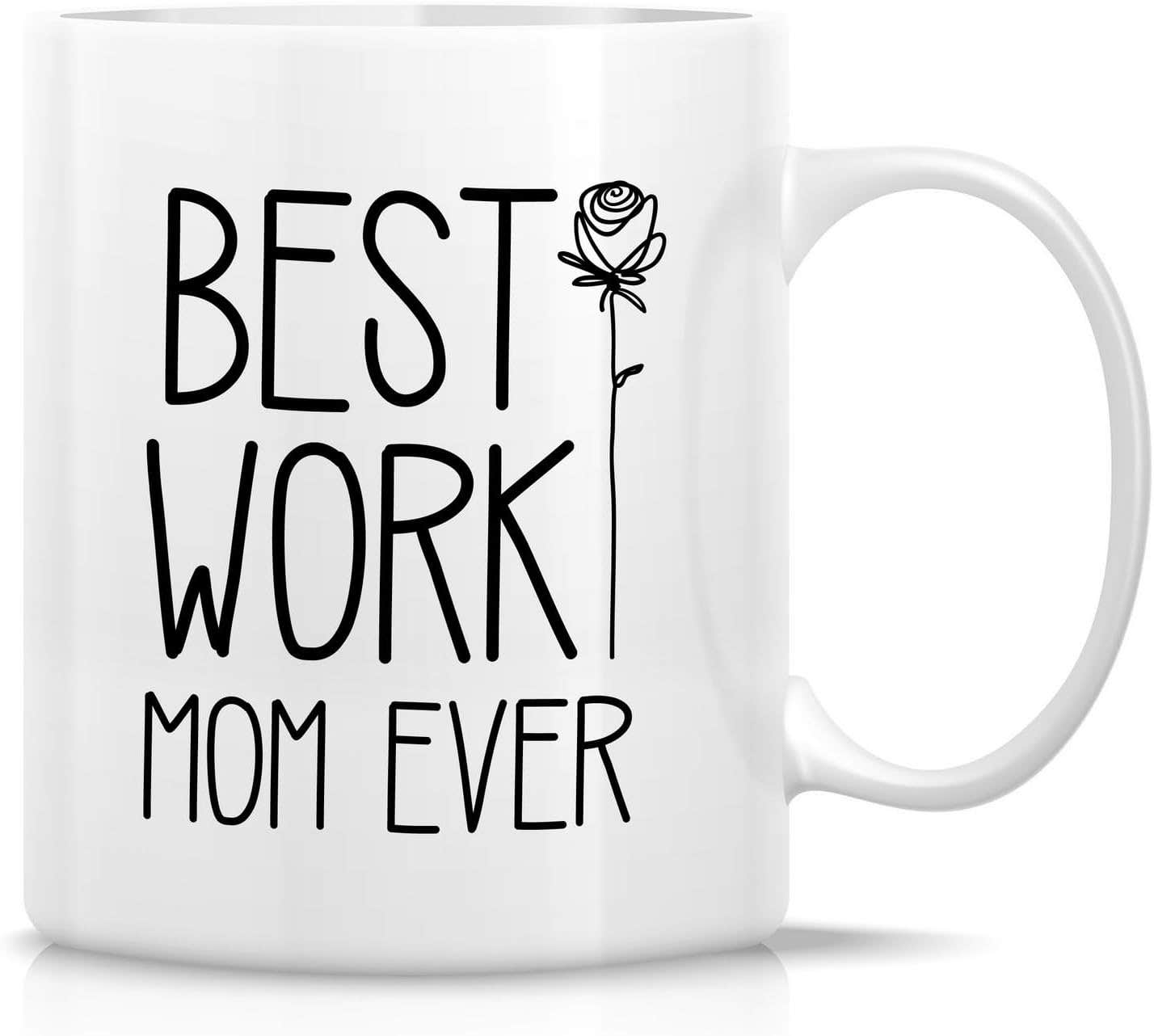 Retreez Funny Mug - Best Work Mom Ever - 11 Oz Ceramic Coffee Cup