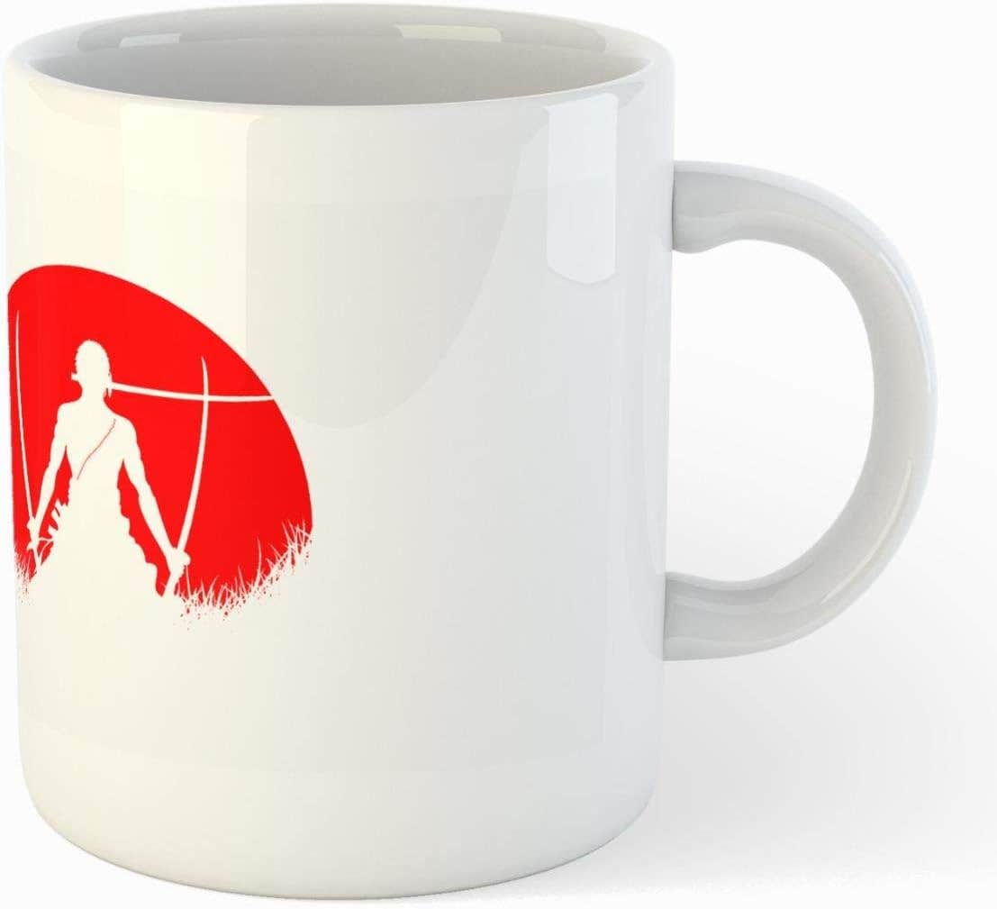 Modern White Ceramic Mug with ZORO Design - Dishwasher Safe