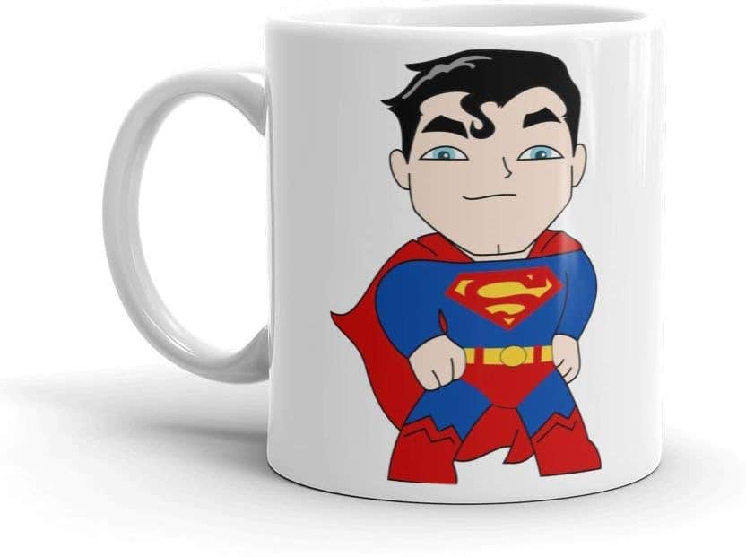Superman White Ceramic Mug - Microwave Safe - Modern Style