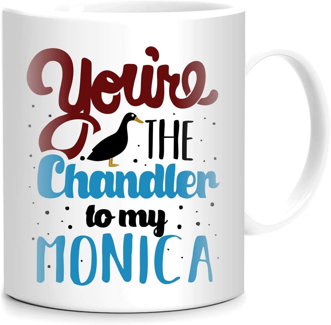 FMstyles Friends Chandler Monica Ceramic Mug - White, 422g