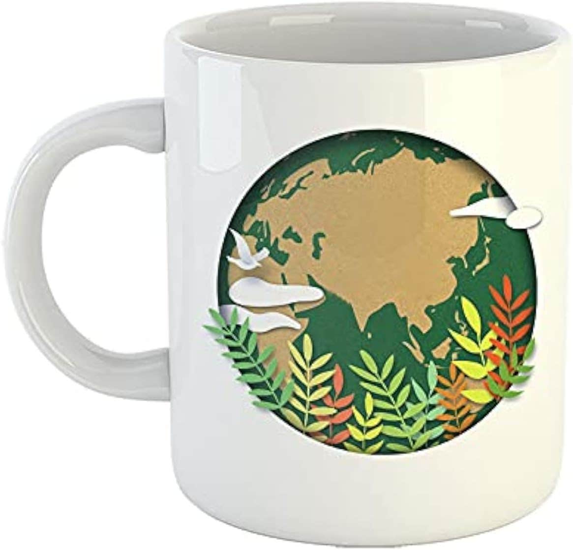 iKraft Happy Environment Day Ceramic Coffee Mug - 11oz White