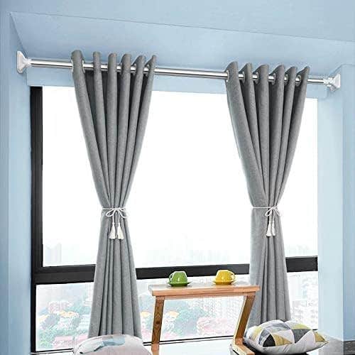 Extendable Stainless Steel Curtain Rod - Adjustable (140cm to 260cm)