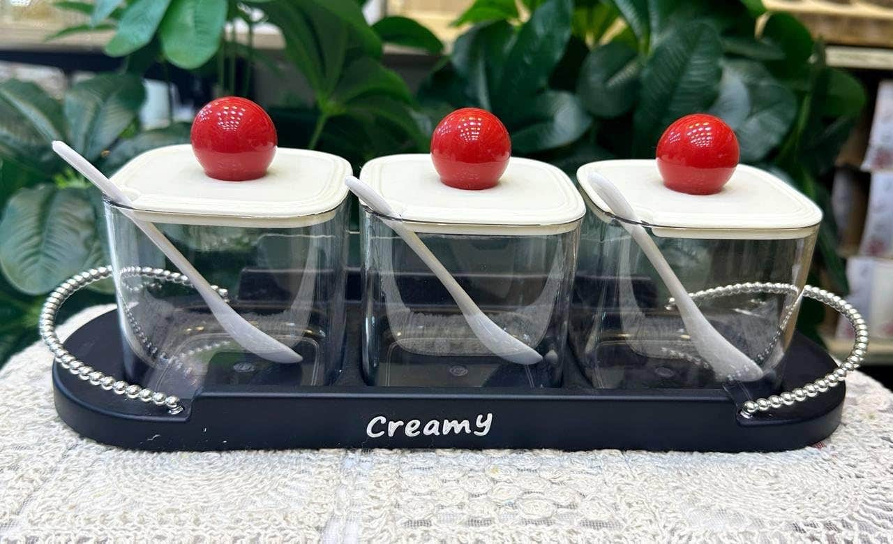 Organizational Tools - Innovative 3-in-1 Jar Set with Lids, Spoons, and Drawer for Streamlined Access to Spices and Seasonings