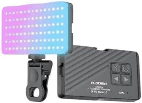 U160 RGB LED Light Powerful Rotating Lighting with Various Lighting Modes Installed on Camera, Mobile or Computer, External Lighting for All Content Makers (YouTube - TikTok - Facebook)