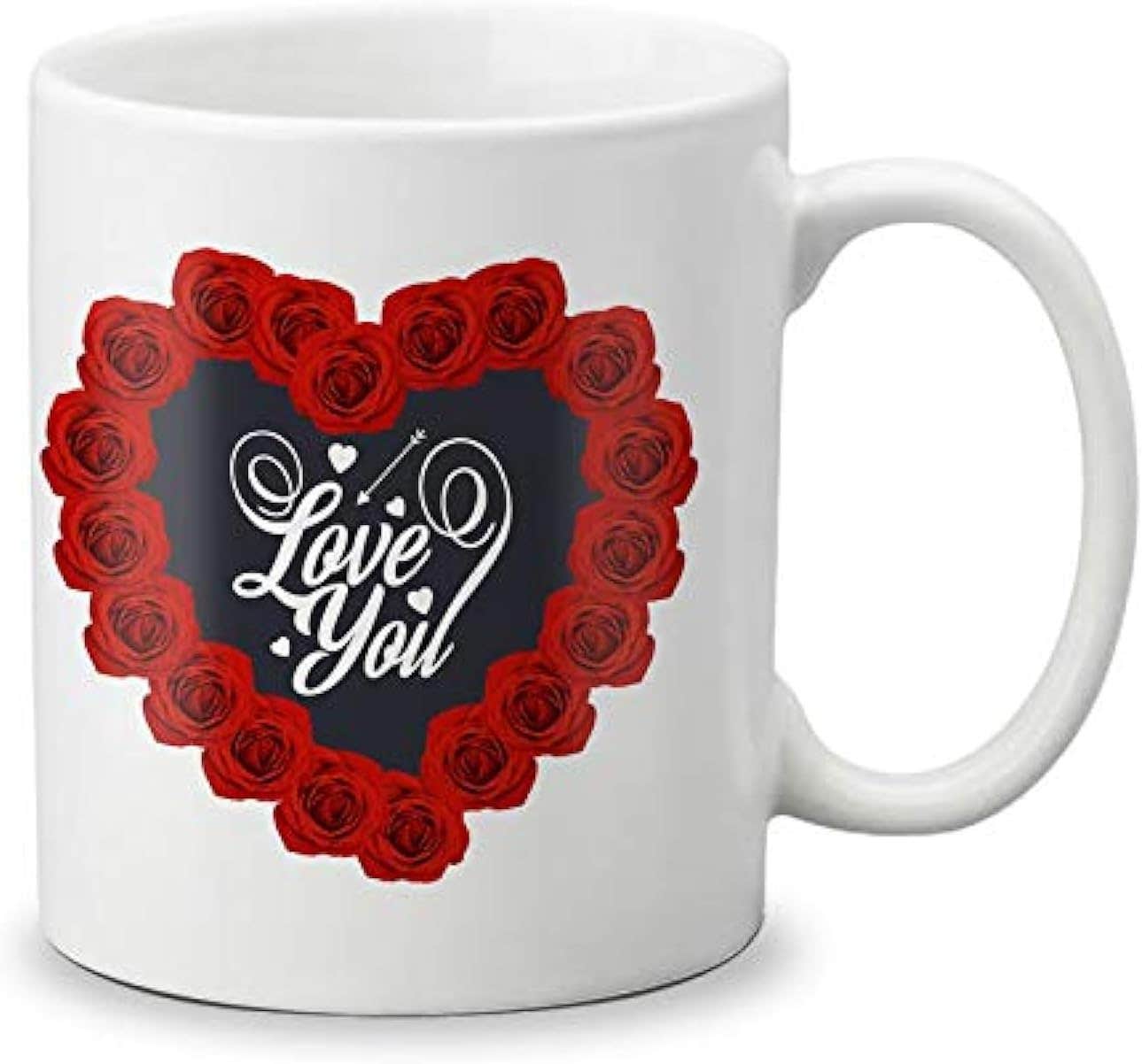 LOF Valentine's Day Ceramic Mug - Romantic Gift for Partner