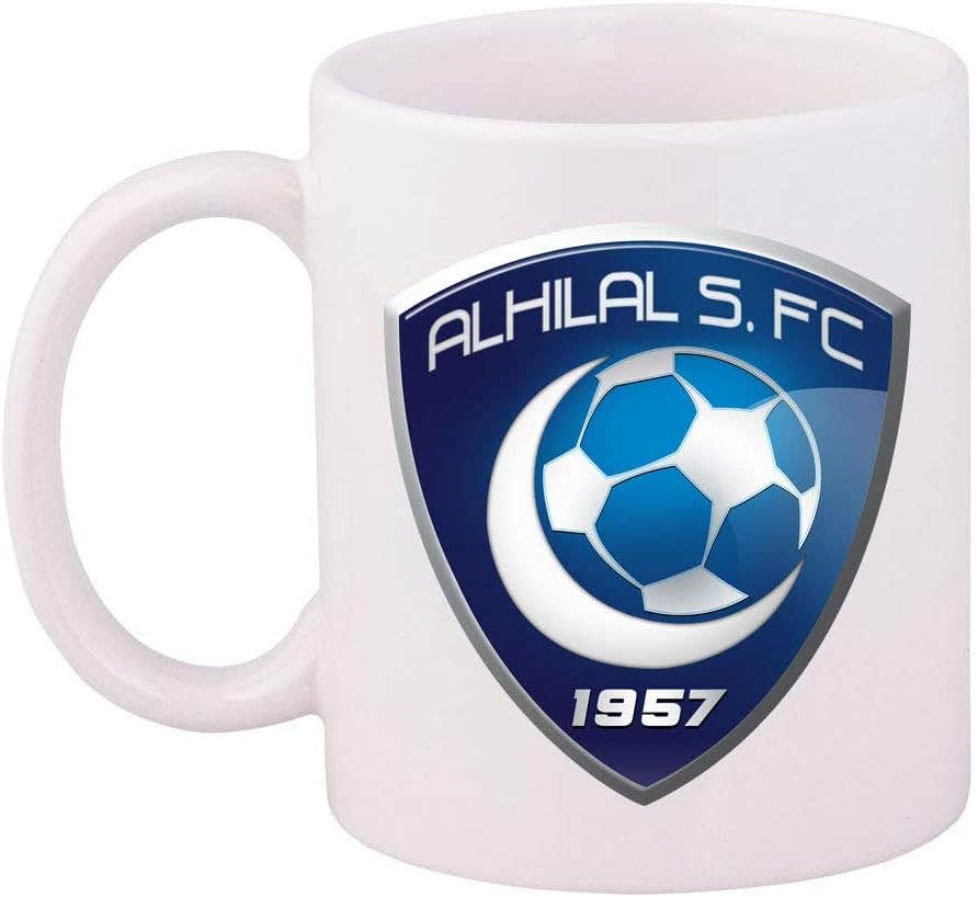 Alhilal Logo Ceramic Mug - White, Microwave Safe